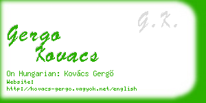 gergo kovacs business card