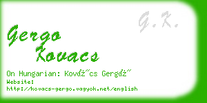 gergo kovacs business card